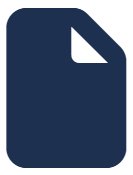 This is a simple icon of a dark blue document with a folded corner on a white background, symbolizing a file or digital document.